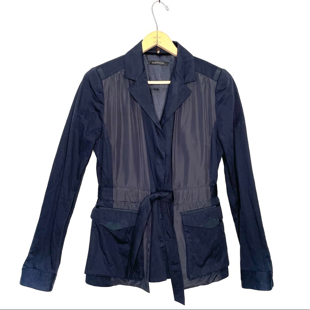 Elie Tahari | Navy Blue Button Down Jacket